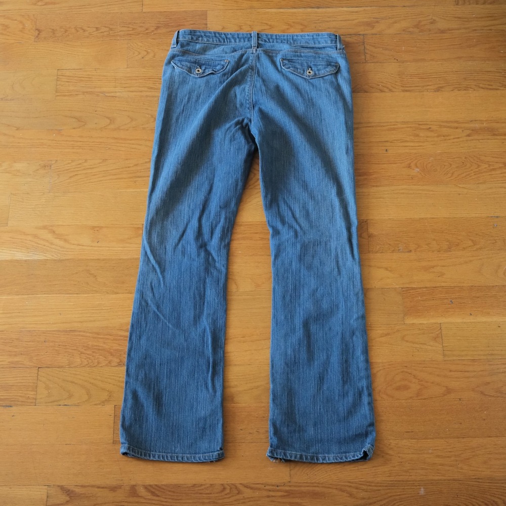 Polo Jeans Co Denim Jeans Women Blue Zip Pocket Y2K Utility 12 Whitney Flare Low - Picture 11 of 11